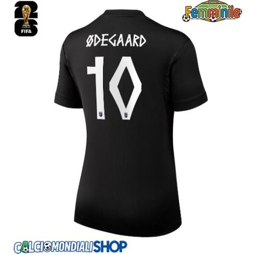 Maglie da calcio Norvegia Martin Odegaard #10 Seconda Maglia Femminile Mondiali 2026  Manica Corta